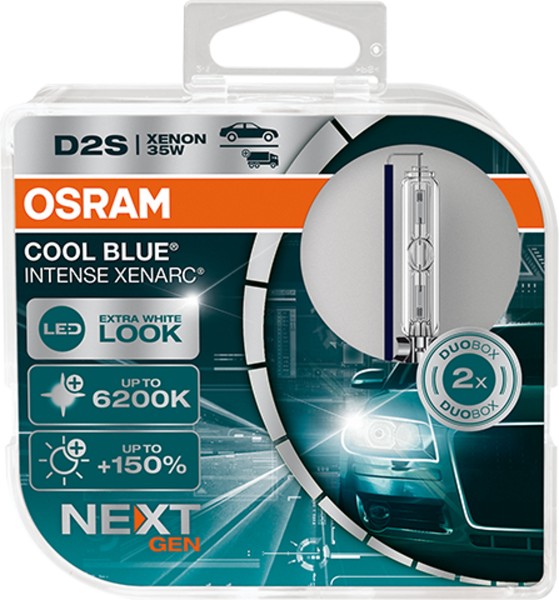 Osram D2S 12V+24V 35W XENARC COOL BLUE INTENSE NextGen. 6200K +150% 2St OSRAM
